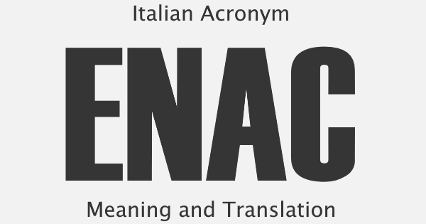 ENAC Acronym Meaning