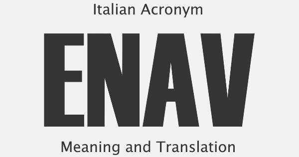 ENAV Acronym Meaning