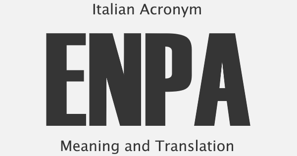 ENPA Acronym Meaning
