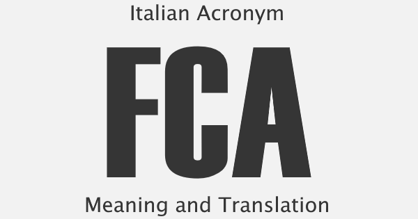 FCA Acronym Meaning