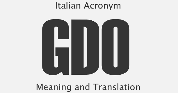 GDO Acronym Meaning
