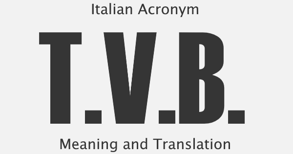 TVB Acronym Meaning